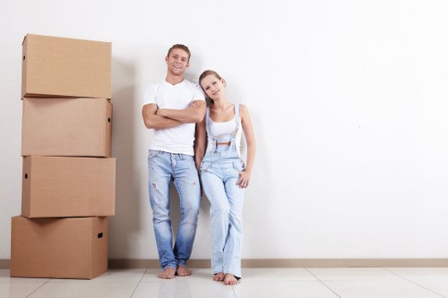 Secure furniture storage unit in Osidge with wrapped household items