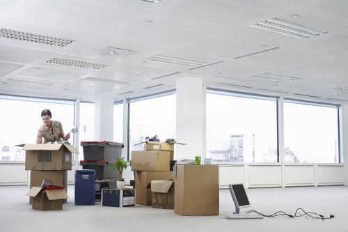 Clean, secure storage corridor with clear walkways and labeled units